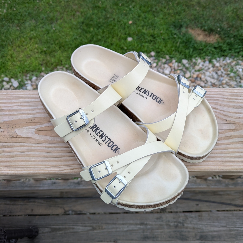 Birkenstock Franca High Shine Butter: Size 37